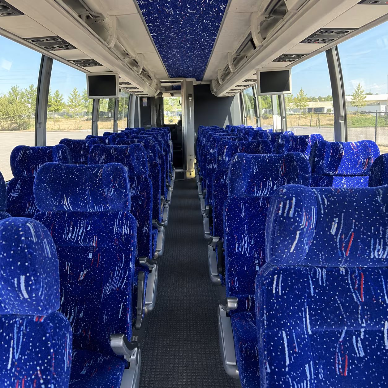 fort smith 56 passenger charter bus inside
