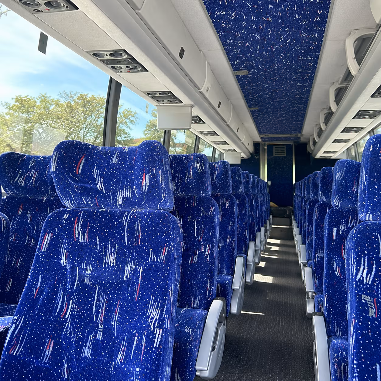fort smith 56 passenger charter bus interior